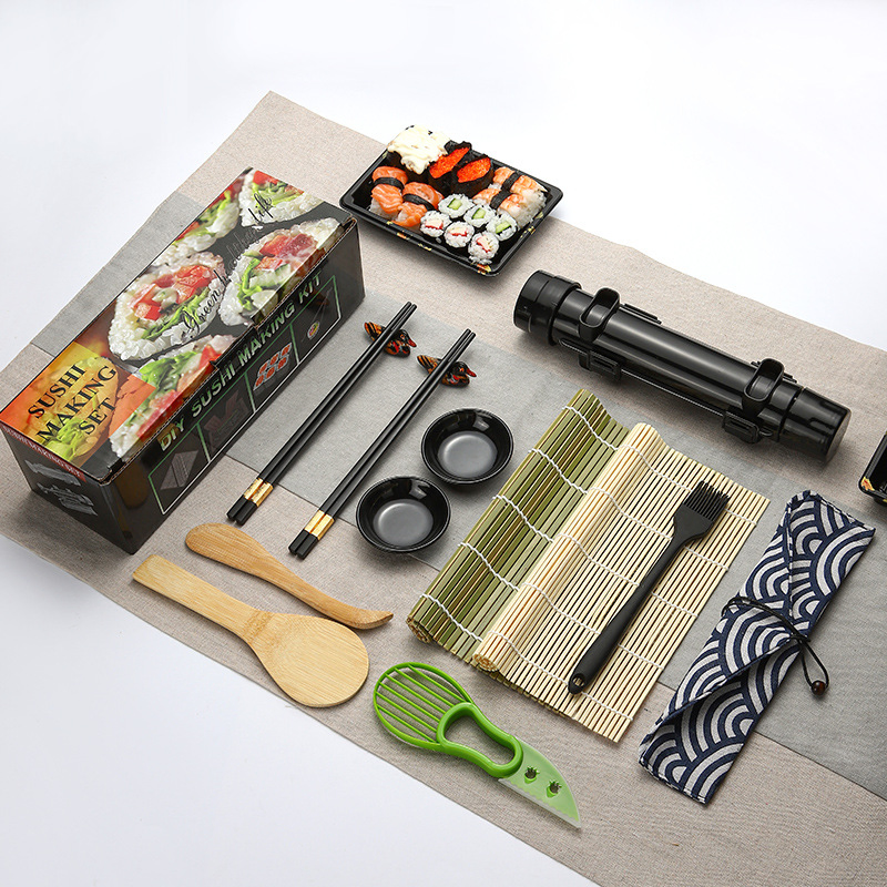 Wholesale Price OEM Manufacturer Sustainable Sushi Making Set with Eco Bamboo Tools and Mold