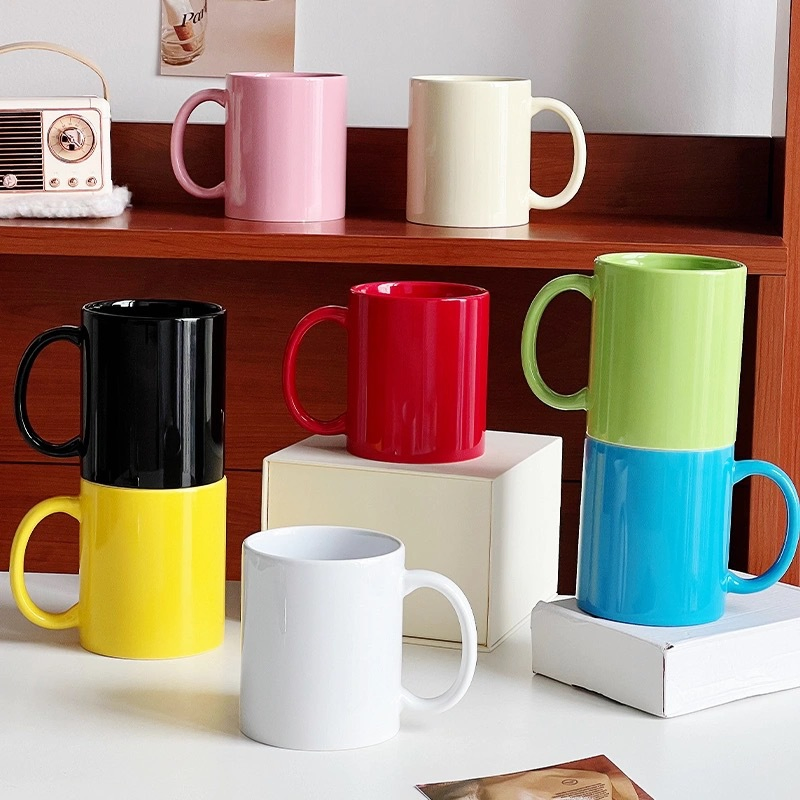 Custom Sublimation Ceramic Mug Round Handle 340ml 11oz Cup