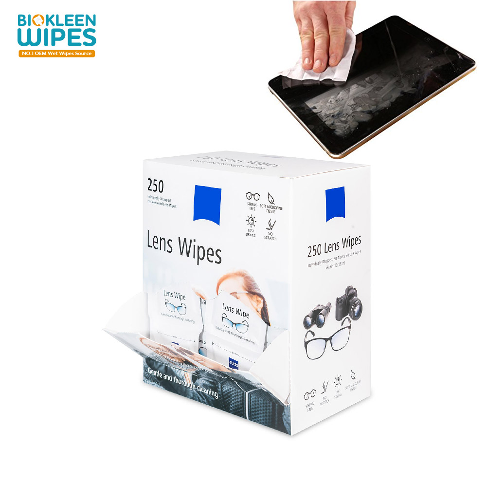 Multi-Use Pre Moistened Lens and Camera Cleaning Wipes/Antibacterial Phone Screen Wipes