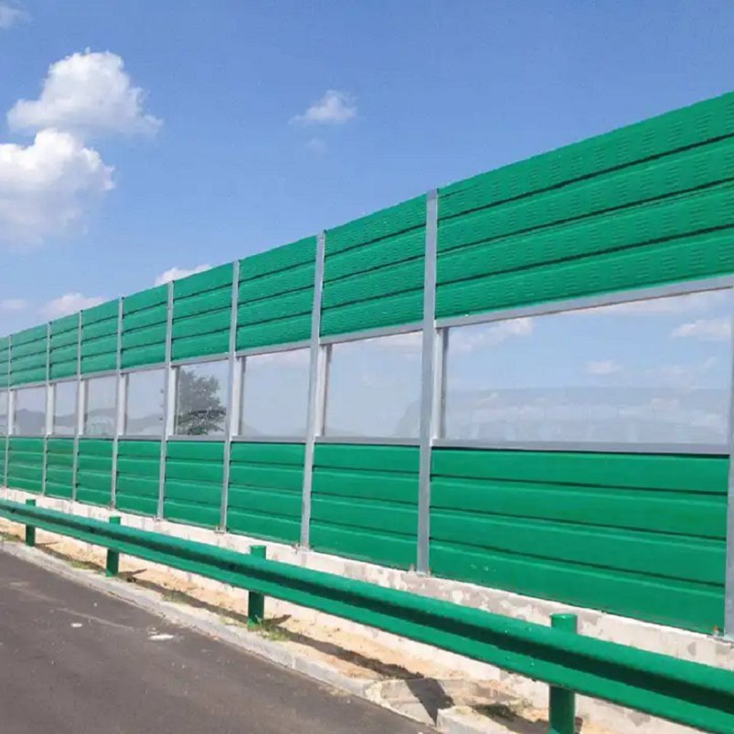Reduction Noise Highway Soundproof Wall Aluminum and PMMA Sound Barrier Fence Anti Sound Traffic Road Noise Barrier