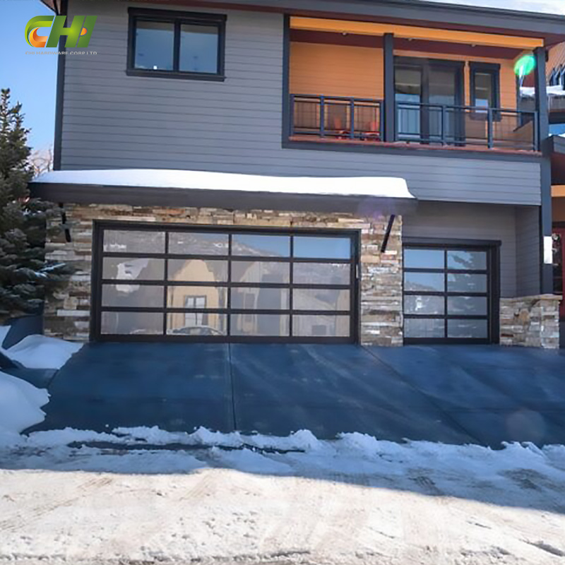 Chi Automatic Aluminum Glass Panel Garage Door Full View Sectional Overhead Garage Doors