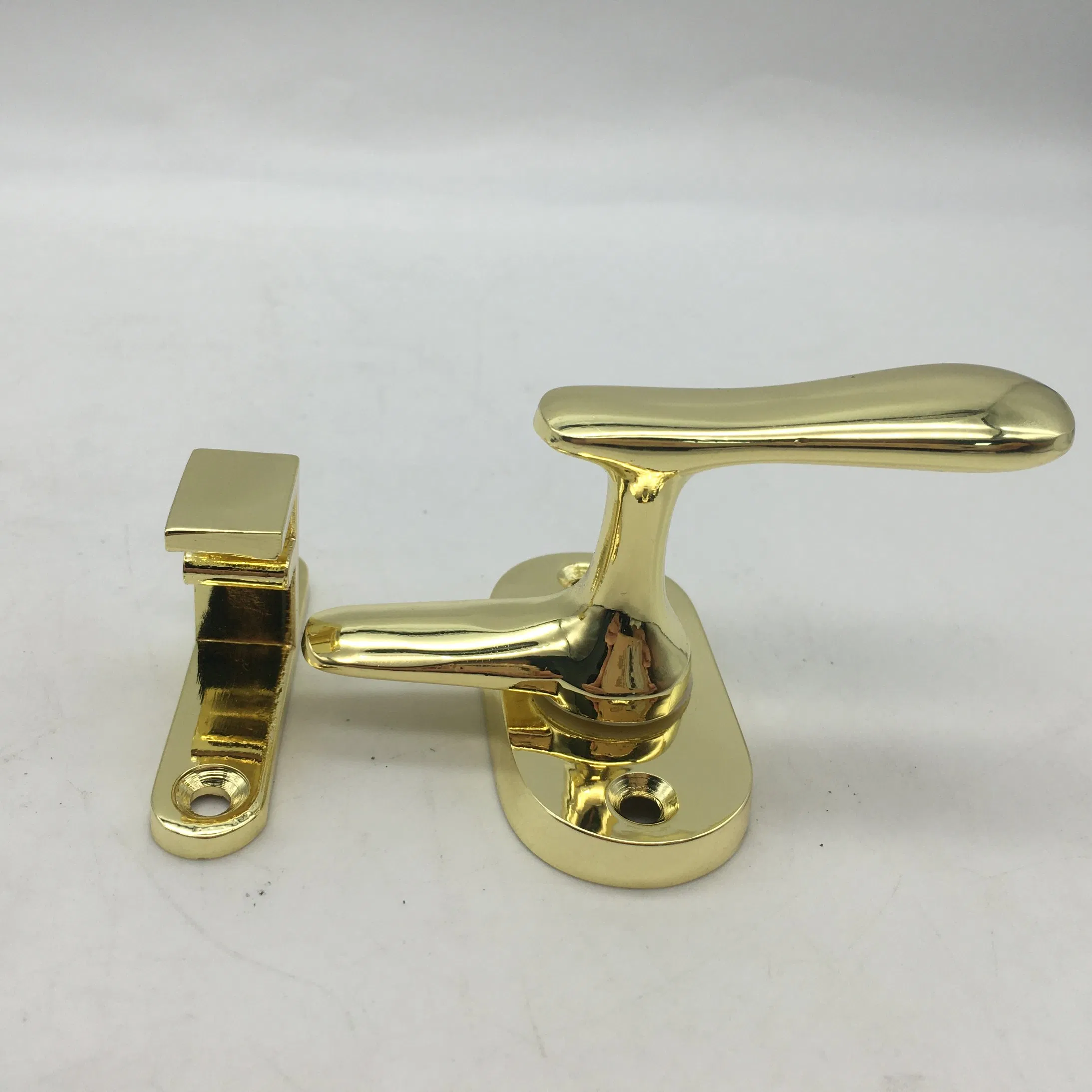Rose Golden Zinc Alloy Designer Knurled Door Handle Lock for Door or Windows