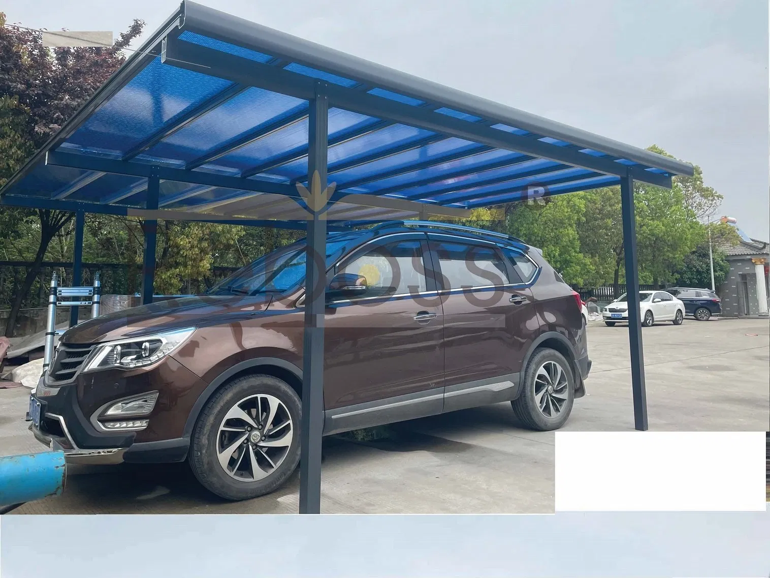 Aluminum Waterproof Carport with PC Roofing Sheet