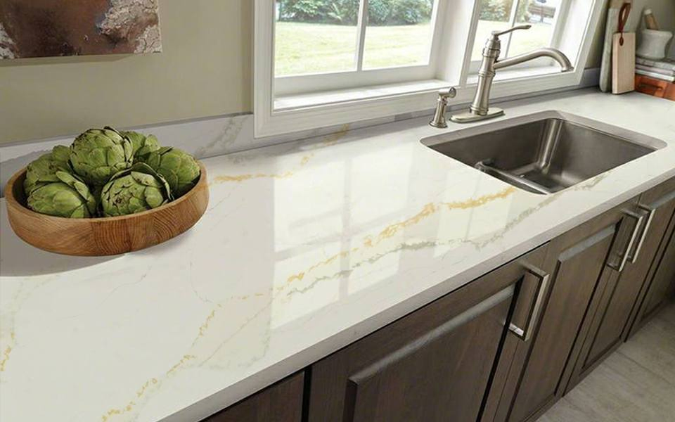 Quartz Stone Countertop Slab in Custom Size and 100 Colors