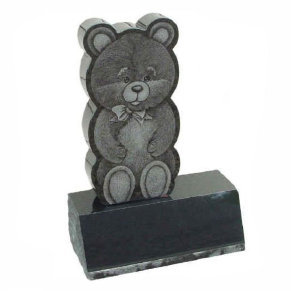 High Quality Monument Headstone with Bear for Cemetery