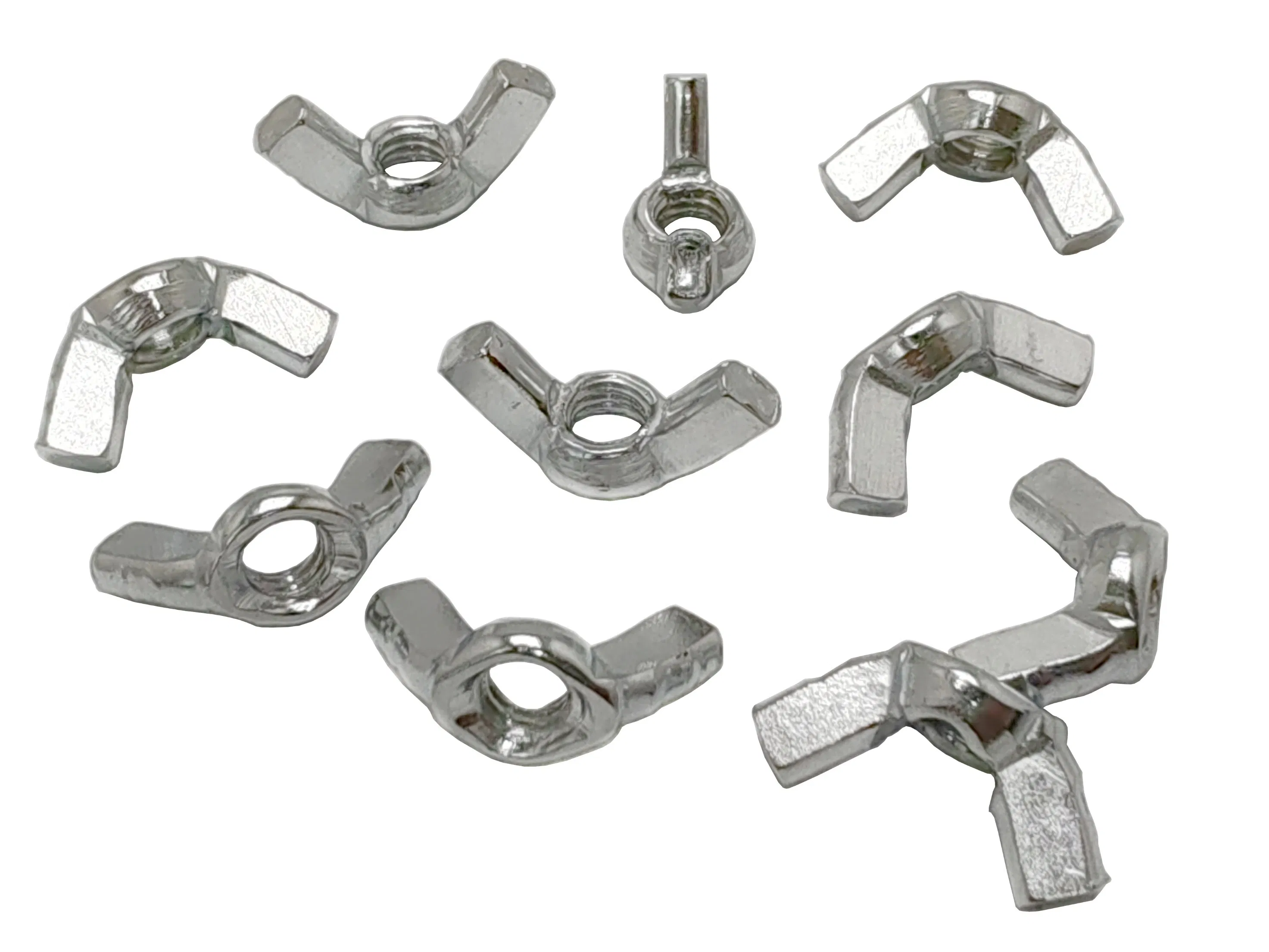 DIN 315 American Form White Zinc Wing Nuts with Rectangular Wings