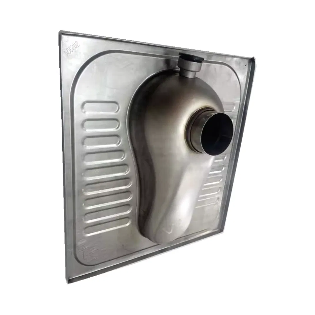 Sanitary Ware Stainless Steel Squatting Pan Trap Deep Drawing Deep Drawn