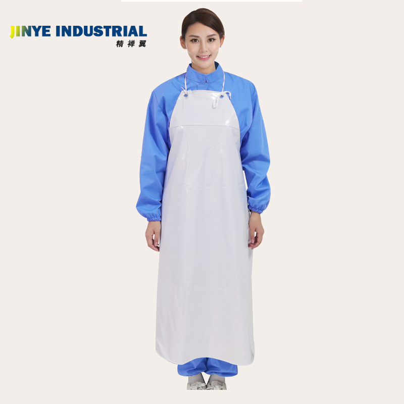 Waterproof Aprons White Plastic PVC for Cleaning Daily Cleaning Custom