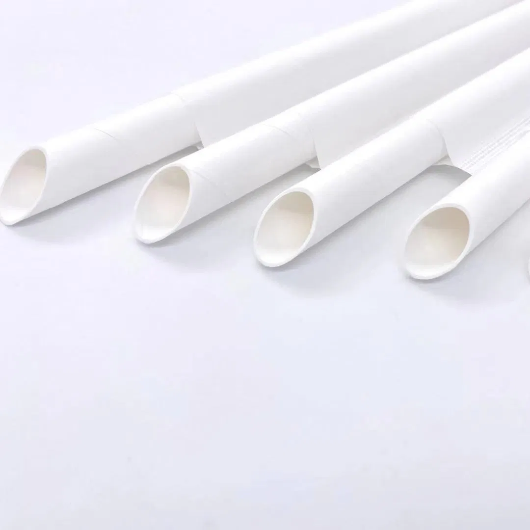 2000 PCS Popular Custom 12mm for Boba Paper Straws Black and White Paper Straws for Milk Tea