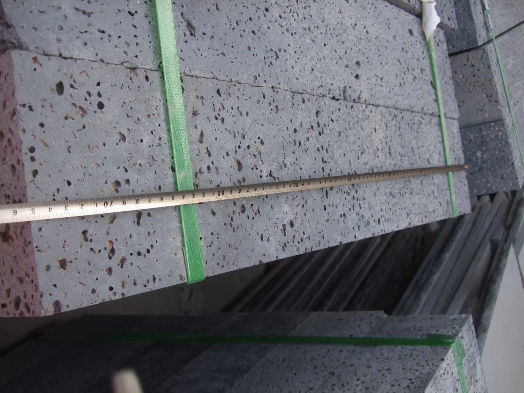 Machine Cut Finish Big Holes Volcanic Basalt Hainan Volcanic Lava Stone for Outdoor Wall and Tile