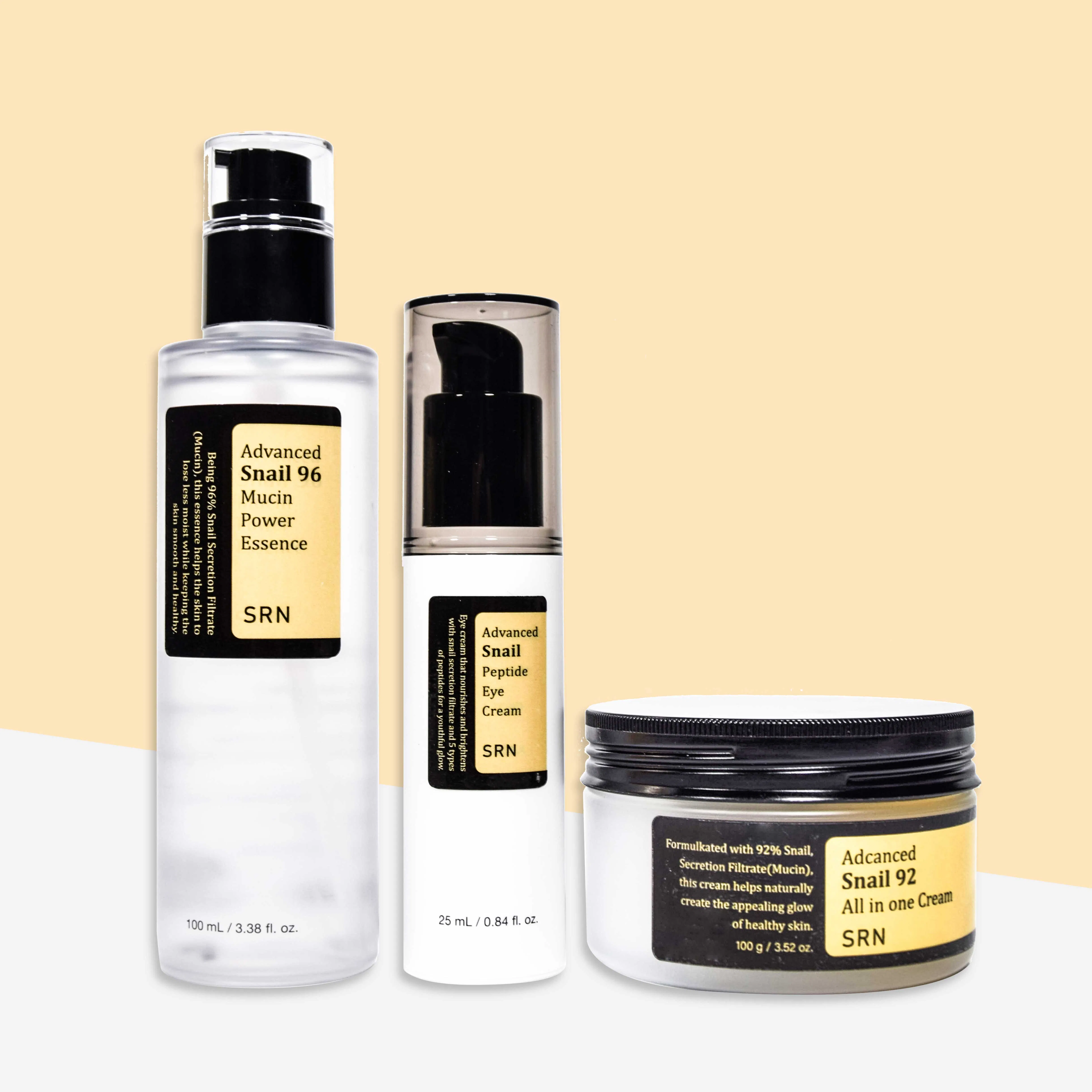 Snail Skin Care Set Snail Mucin for Repairing Recovering Rejuvenating