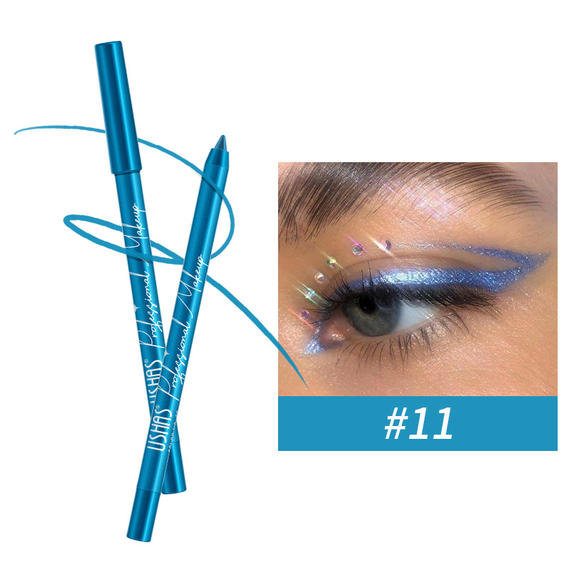 Ushas Bright Eyelash Pearl Flash Eyeliner Waterproof Lying Silkworm Pen 8 Color