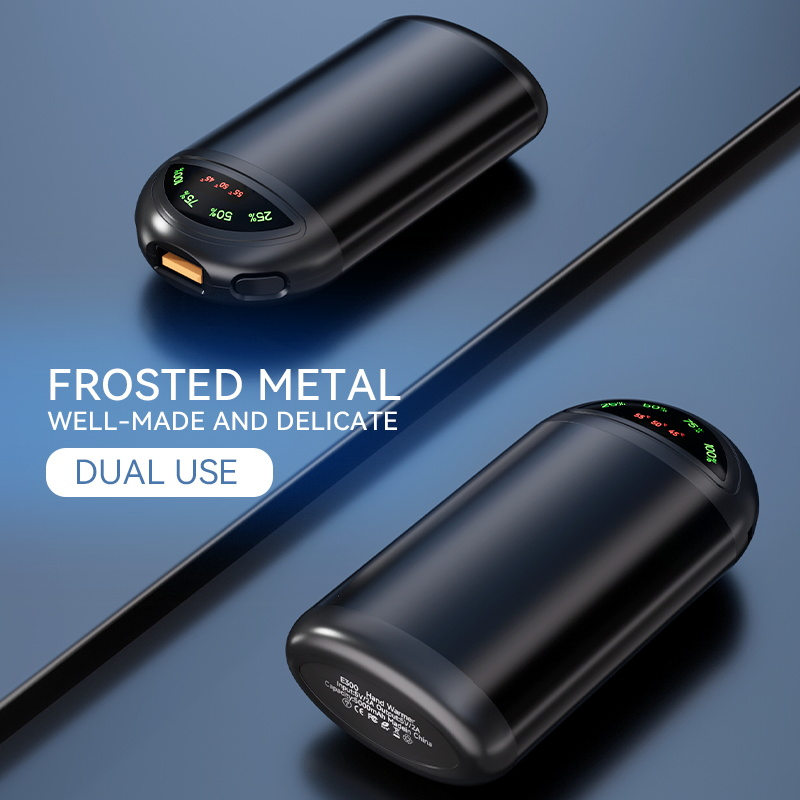 Portable Power Bank 60 Degee Rechargeable Hand Warmer with LED Light