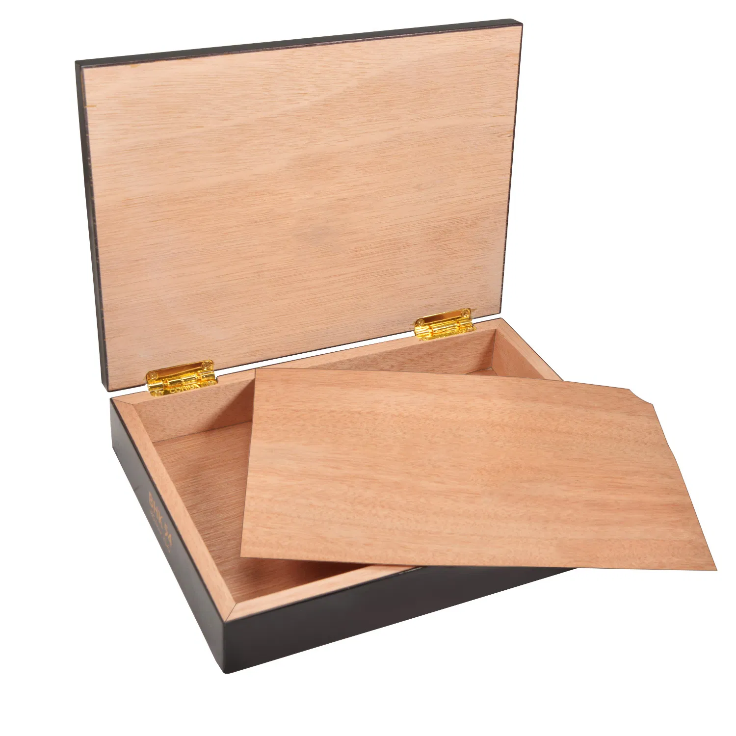 Diamond-Shaped Large Capacity Wooden Cigar Storage Box with Humidifier