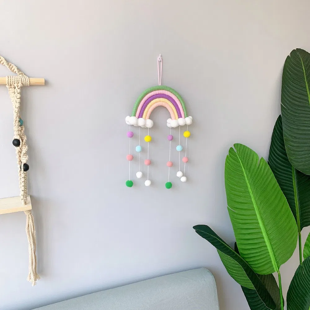 Rainbow Hanging Handmade Cotton Wall Decoration