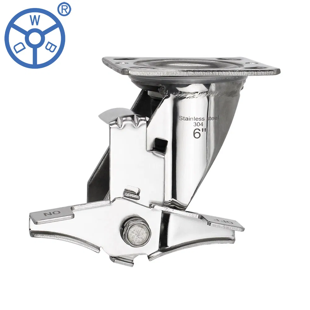 Wbd 4 5 6 8 Inch Stainless Steel Swivel Heavy Duty Industrial Caster Wheel Bracket Fork Housing for 3/4/5/6/8 Inch Casters
