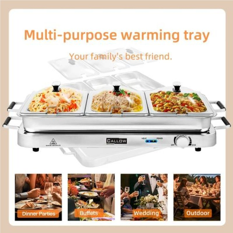 Stainless Steel 7.5L New Design Electrical Buffet Warmer
