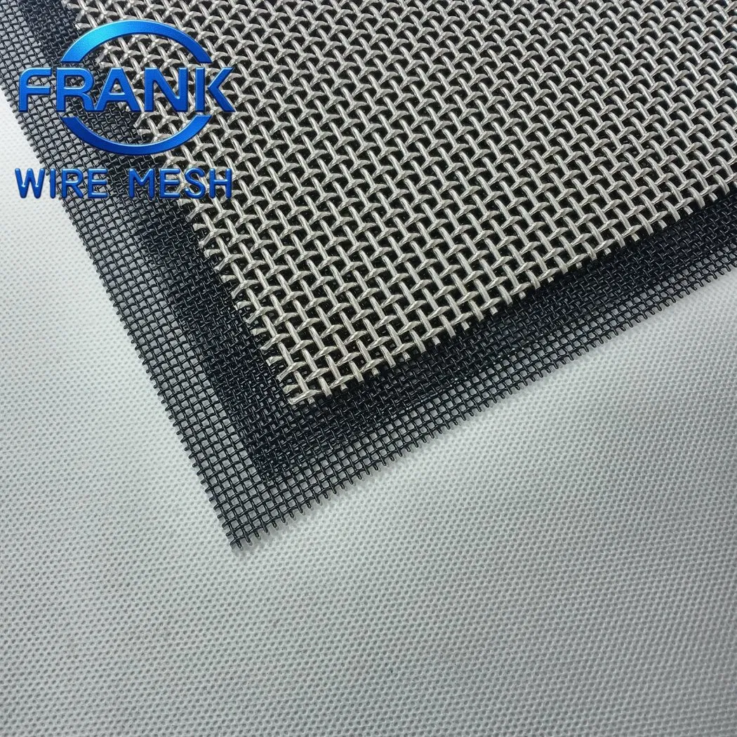 Wind Load Resistance 14 16 Mesh 304 316 Black Stainless Steel Anti Theft Security Screen for High Altitude Equipment Platform Fence
