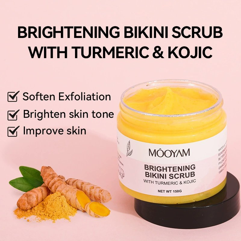 Kojic Acid & Turmeric Body Scrub Exfoliating Bikini Part Brightening White Cleanser