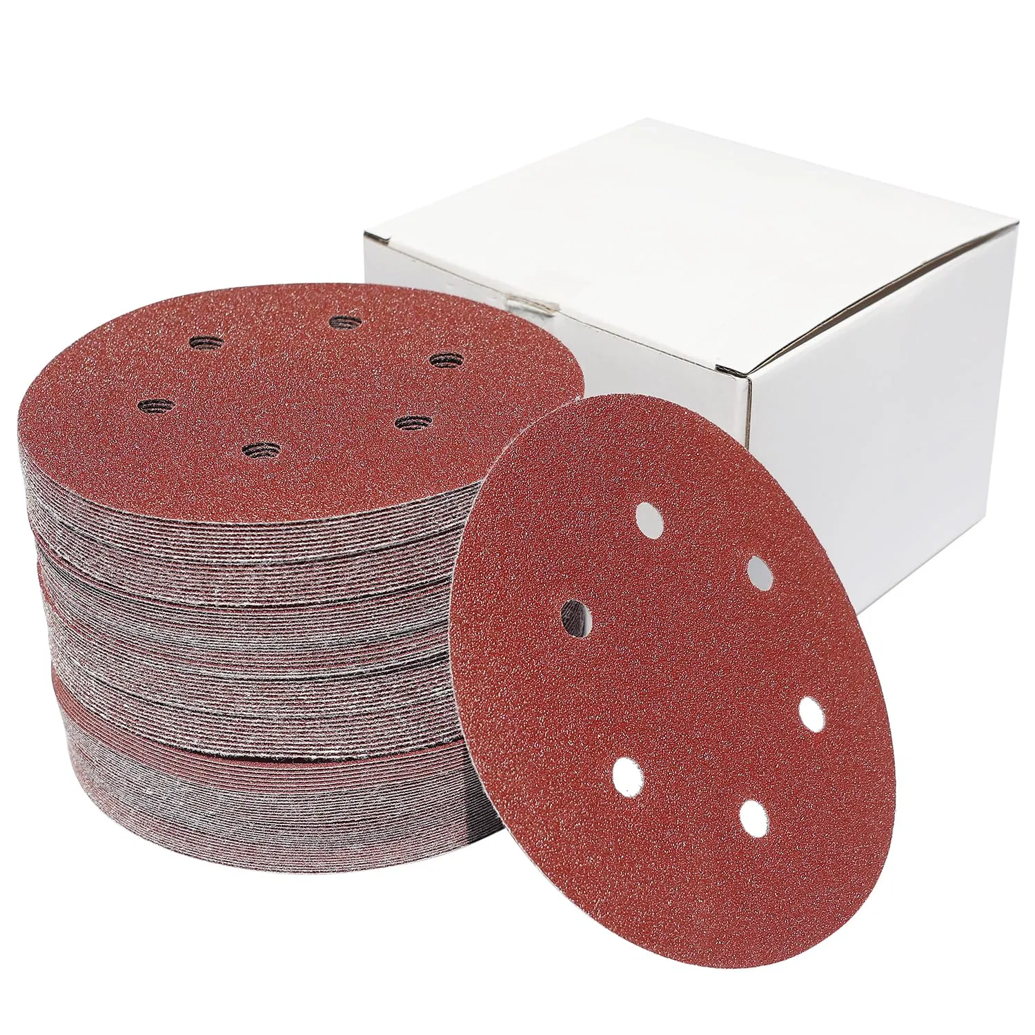 5inch with 6hole Hook and Loop Sanding Discs Aluminum Oxide