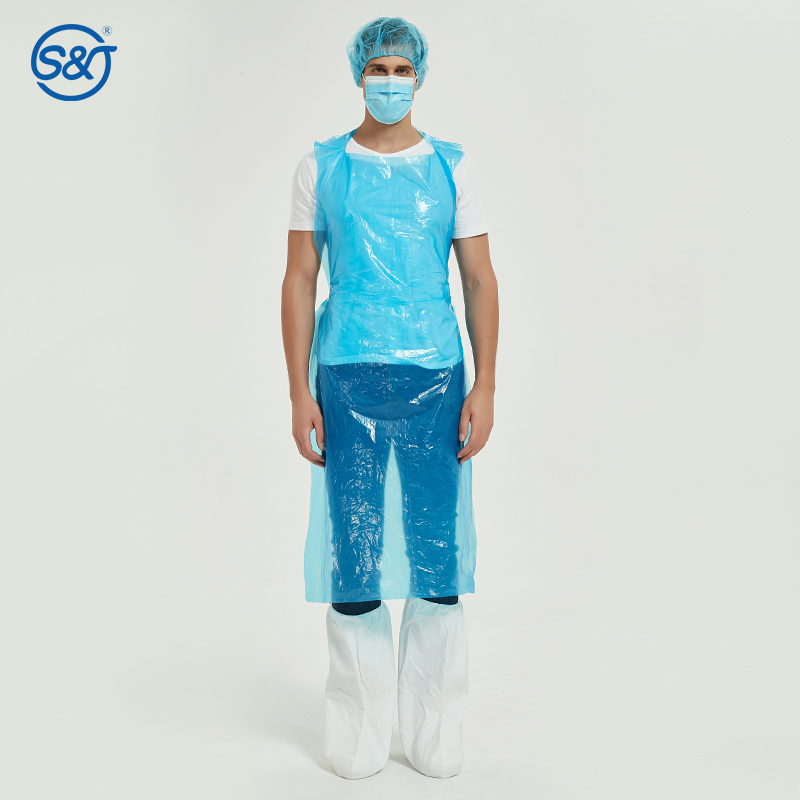 Cleaning Disposable Plastic PE Apron Waterproof Plastic Disposable PE Apron Biodegradable Disposable Aprons