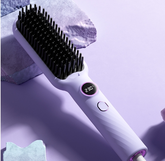 Wholesale New Ionic Hair Straightening Comb, Portable 2-in-1 Straightening & Curling Iron