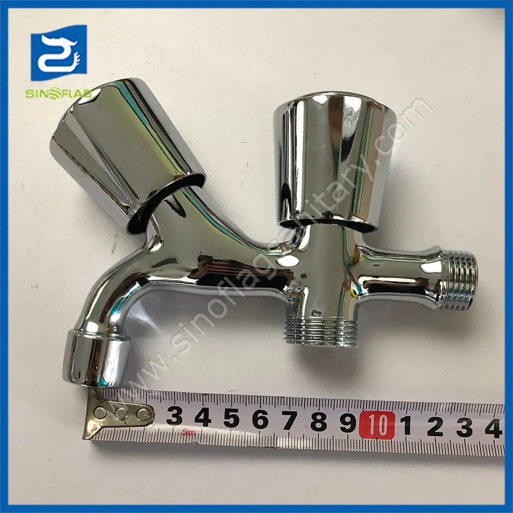 Dual Handles Laundry Washing Machine Two in One Brass Water Tap