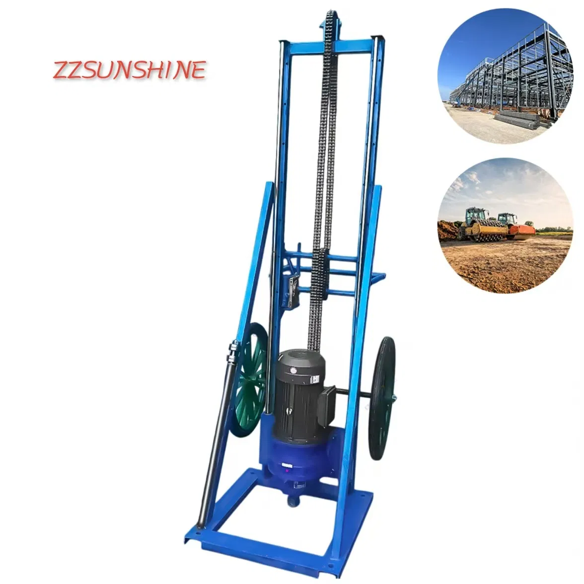 Solar Panel Racking Steel Screw Files Ground Anchor Pile Mounting System Machine for Installing Post