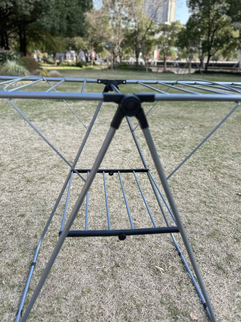Steel Clothes Drying Rack Wing Shape Gray
