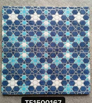 Flower Geometric Designs Rusitc Floor Wall Tiles Matte Non Slip Surface