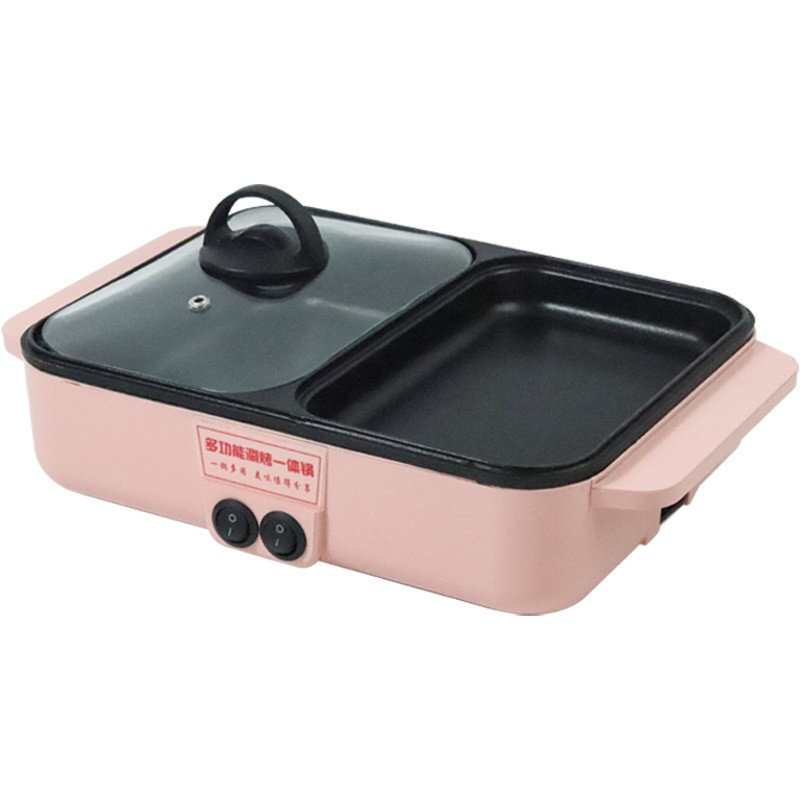 2 in 1 Electric Smokeless Grill and Hot Pot Electric 2 in 1 Hot Pot 2 in 1 BBQ Grill Hot Pot Two-Flavor Two Flavor Double Flavor Hot Pot Electric Grill Hot Pot