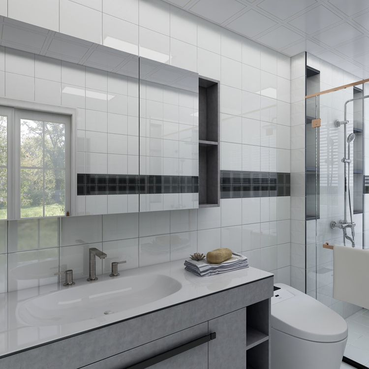 Stock Clearance Kitchen Bathroom 8"X8" Matt Surface White Color Subway Ceramic Wall Tiles