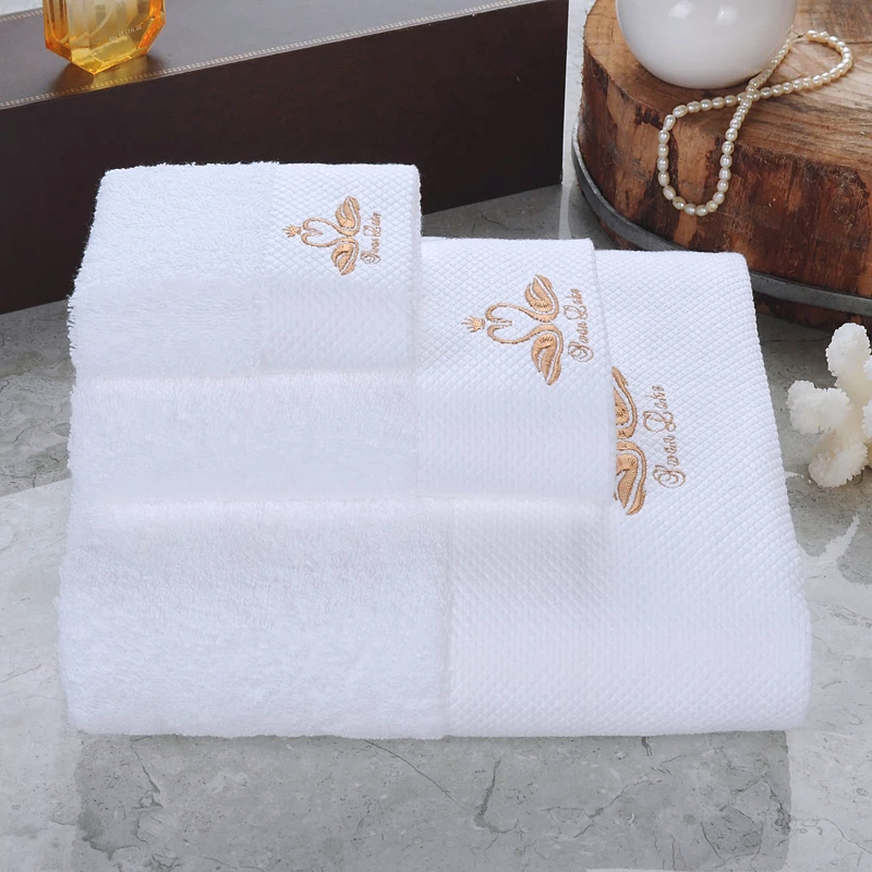 Bath Towels Wholesale Custom Print Luxury Long Staple Super Absorbent Hotel Towels Set Cotton Bath Towel