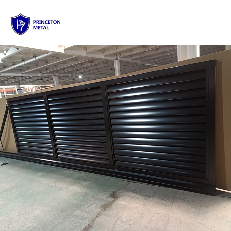 Factory Price Powder Coated Aluminum Slat Automatic Cantilever Gate Trackless Gate