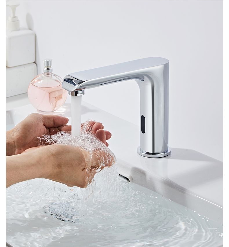 Bathroom Automatic Faucet Touch Free Infrared Sensor Faucet Touchless Hand Wash Faucet Water Saving Tap
