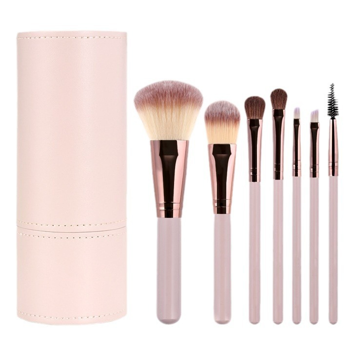 Wholesale Customization Logo Brush Eye Shadow Blush Makeup Brush Set with PU Brush Bucket