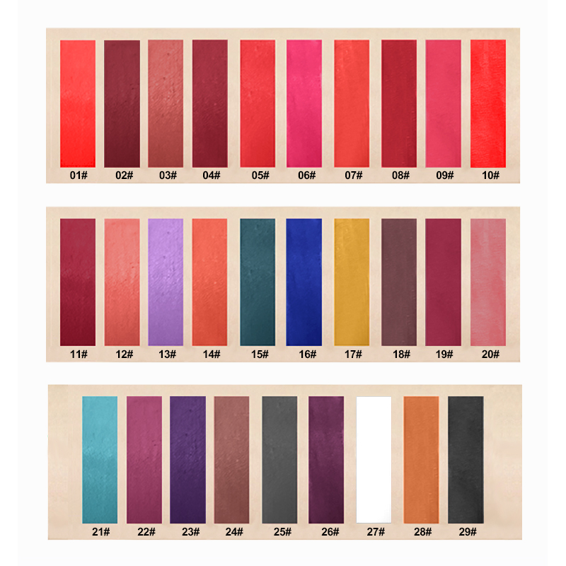 Lip Beauty Makeup 24-Hours Lasting Waterproof Pigment 29 Colors Nude Matte Lipgloss