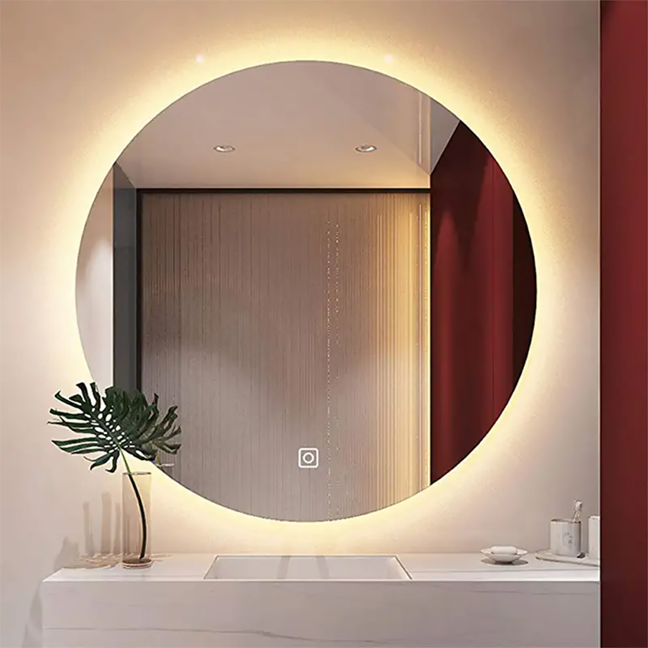 OEM/ODM Backlit Oval Wall Hanging Bathroom Smart LED Lighting Mirror