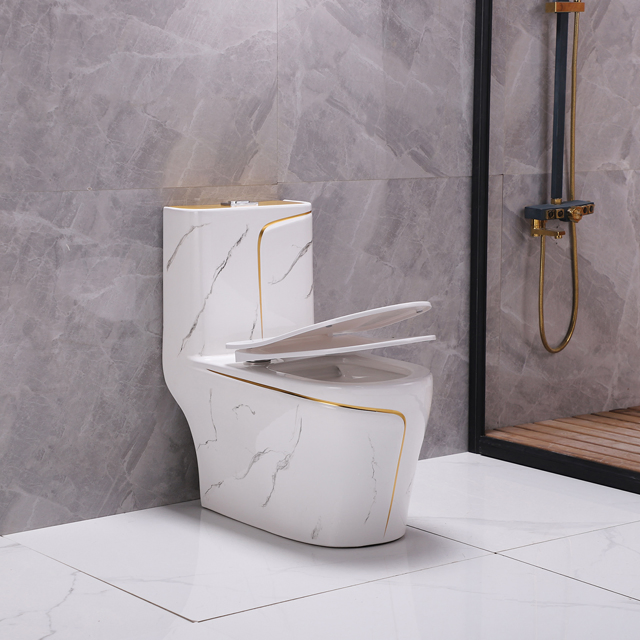 Factory Price Luxury Bathroom Ceramic Colored One Piece P-Trap Wc Toilet