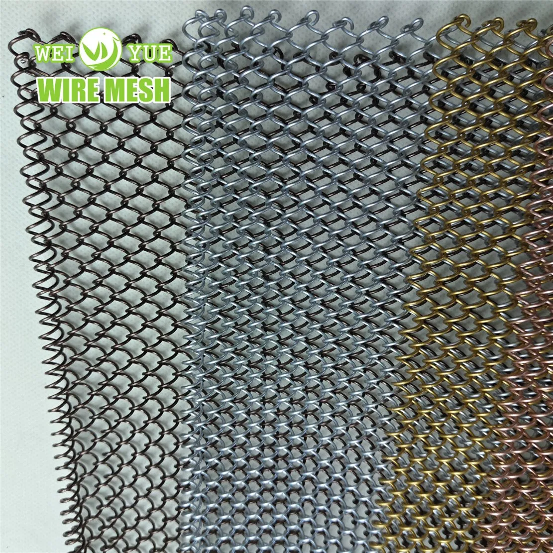 Factory Price Architectural Decorative Aluminum Metal Shower Curtain, Metal Coil Drapery Wire Mesh Chain Link Curtain