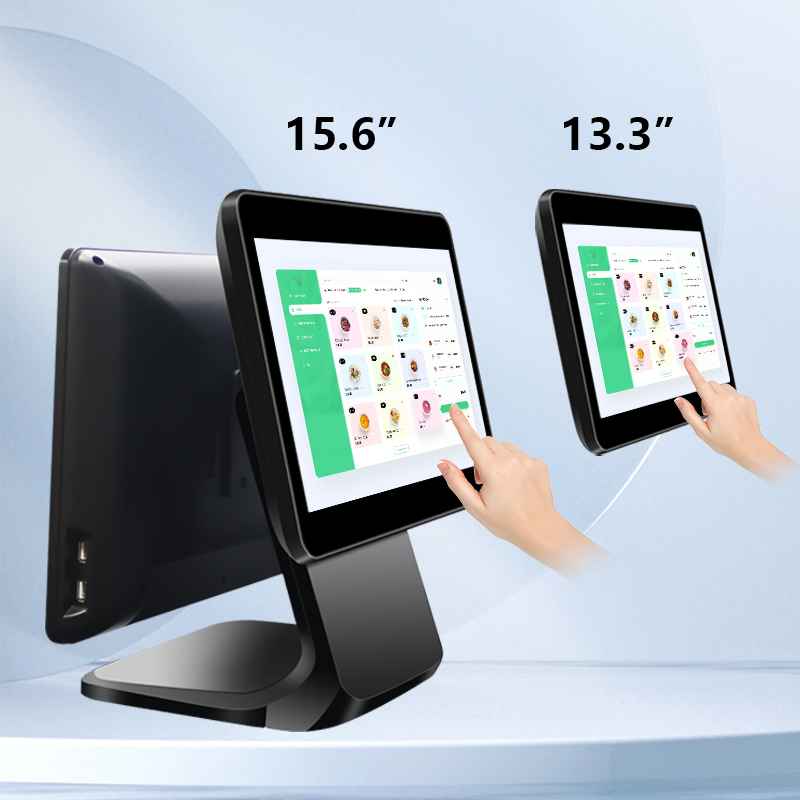 Win-Dows 10/11 15.5+13.3 Inch Dual Screen POS Terminal Restaurant Cash Register POS All in One POS Machine Ordering System