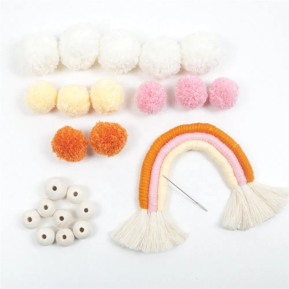 Bamboo Mobile Bell Bed Bell Circle with Pompom Maker