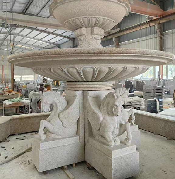 Large Outdoor Granite Fountain Garden Landscape Water Feature Sculpture Factory Direct Supply