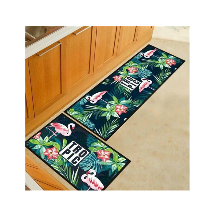 Heavy Duty Elegent Comfortable Anti Slip Custom Printing Kitchen Rug