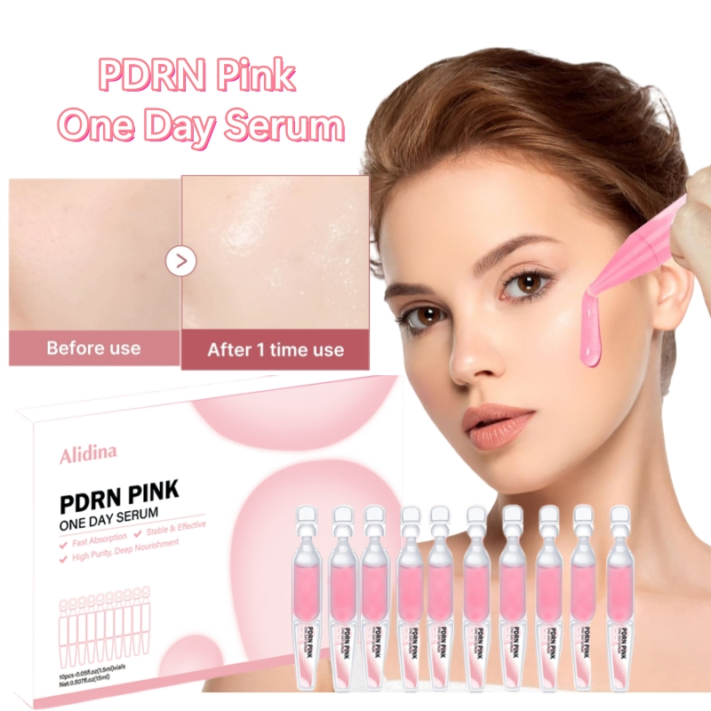 Pdrn Pink Single Use Serum Moisturizing Hydrating Niacinamide Collagen Peptides Korean Skincare One-Day Pdrn Pink Drop Ampoule