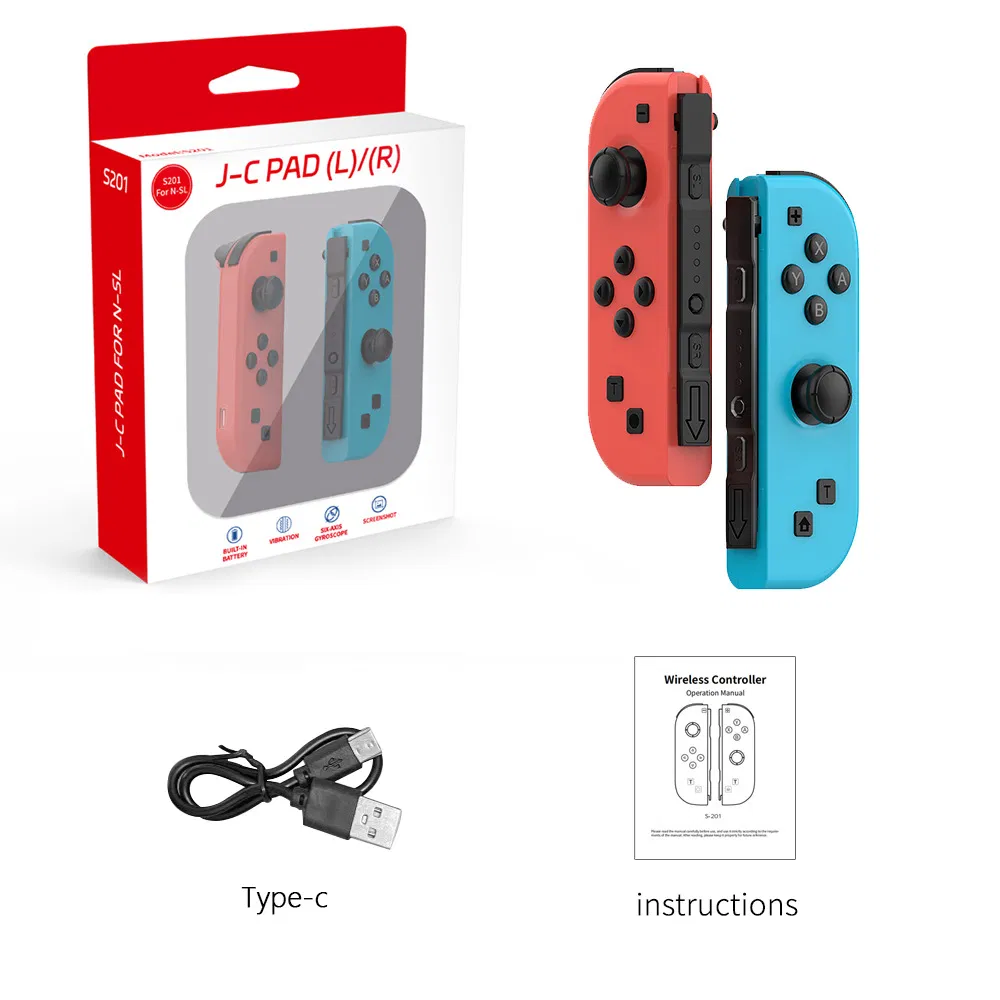 Custom Joypad Game Controller for Nintendo Switch Left Right Wireless Joystick Con S201 L R J-C Pad for N-SL Controller Gamepad
