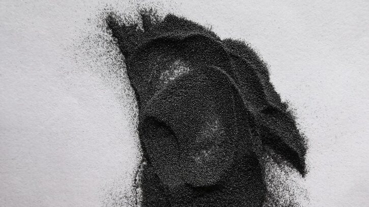 60# Black Aluminum Oxide Powder Sandblasting Corundum Black Fused Alumina for Sale