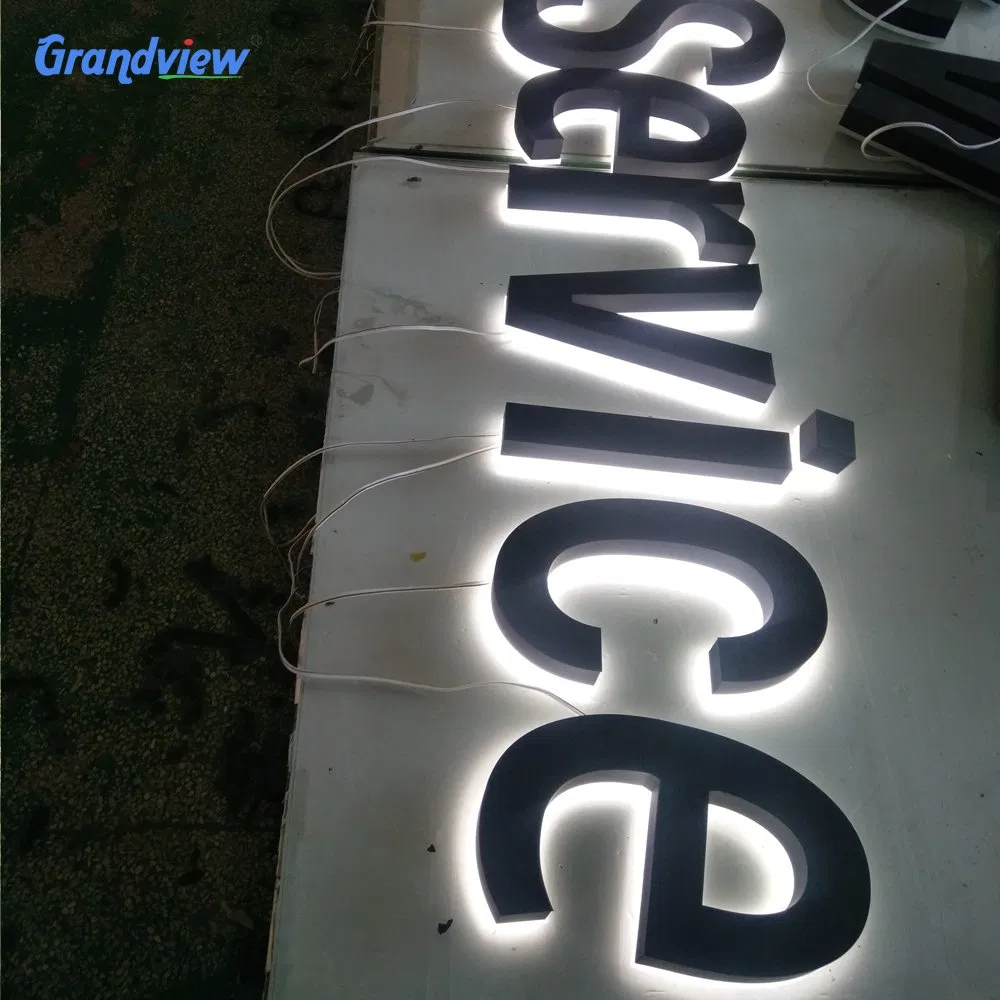 Stainless Steel Alphabet Logo Acrylic Backlit Letter Decorative Wall Mount LED Light up Illuminated House Numbers Sign