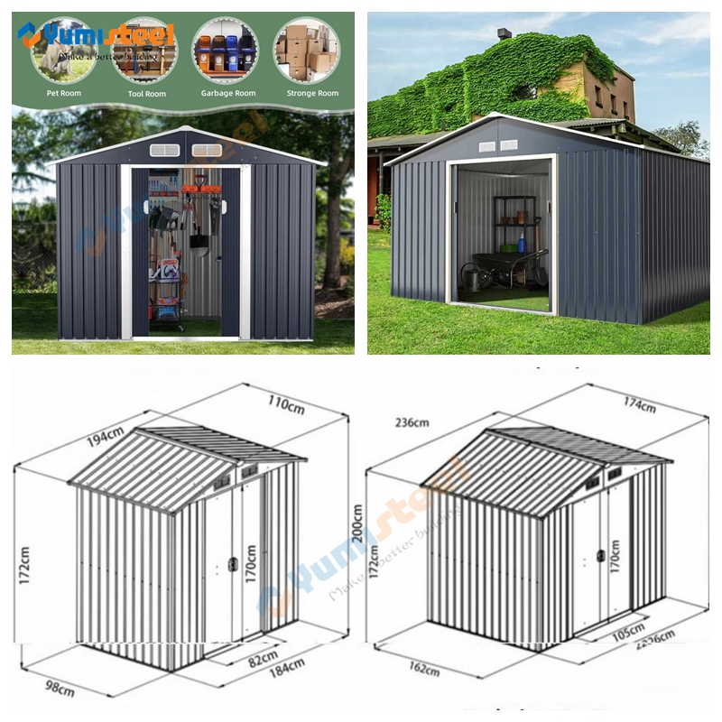 Removable Outdoor Storage Shed Garden Tool Room Tin House