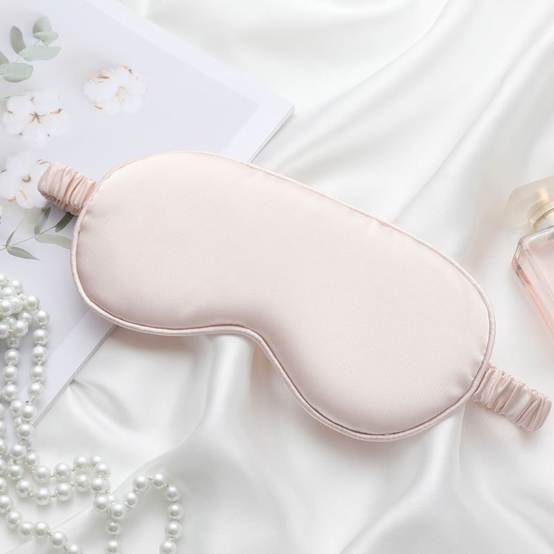 Silky Satin Silk Beauty Sleep Set|Soft Sleeping Eye Mask with Hair Scrunchie Headband Pouch